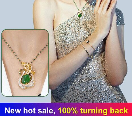 🔥Buy 2 Get 1 Free💝Cat's Eye Stone Solid Diamond Necklace