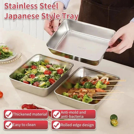 🔥Hot Sale 🔥Stainless Steel Square Plate🥗