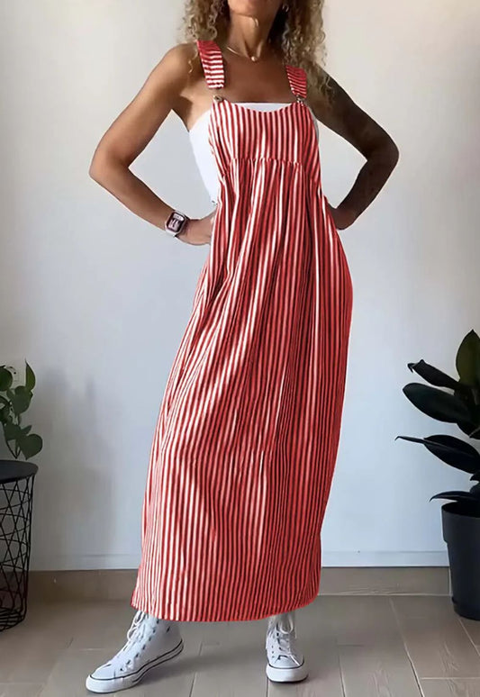 Casual Striped Camisole Dress