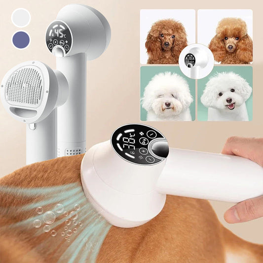 🔥Free Shipping🔥Low Noise Pet Hair Dryer with Slicker Brush