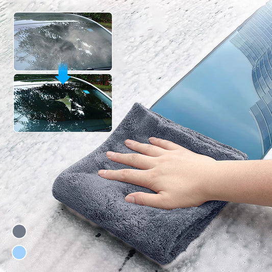 🎁👍Summer SALE 50% OFF –Thickened Absorbent Microfiber Cleaning Towel for Car🏆